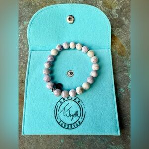 T Jazelle Purple Jade Beaded Bracelet